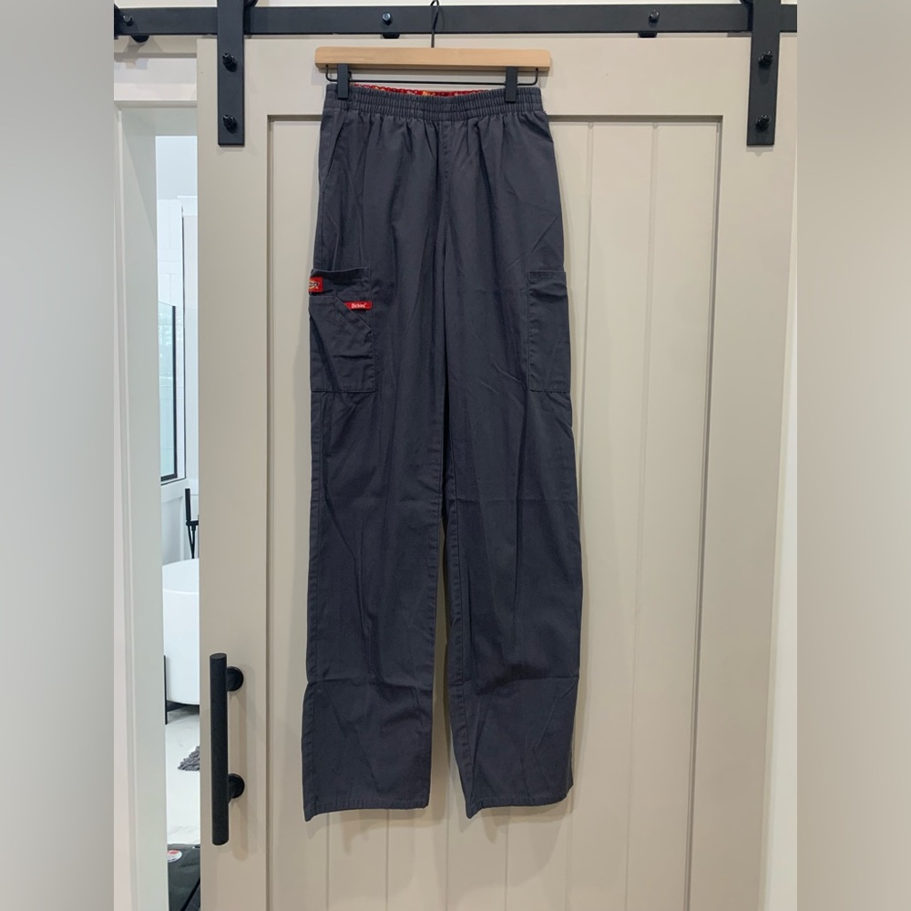 Size small TALL Pewter Grey Dickies Scrub Pants